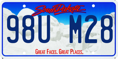 SD license plate 98UM28
