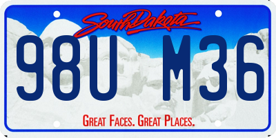 SD license plate 98UM36