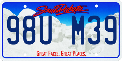 SD license plate 98UM39