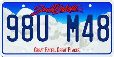 SD license plate 98UM48