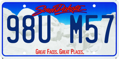 SD license plate 98UM57
