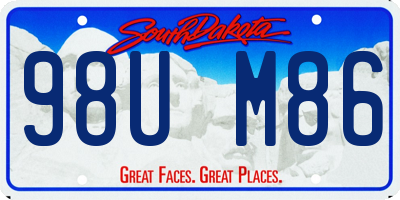 SD license plate 98UM86