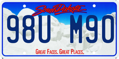 SD license plate 98UM90