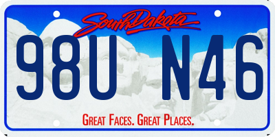 SD license plate 98UN46