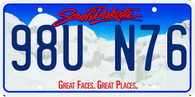 SD license plate 98UN76