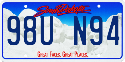 SD license plate 98UN94