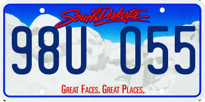 SD license plate 98UO55