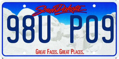 SD license plate 98UP09