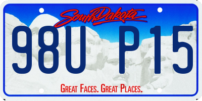 SD license plate 98UP15