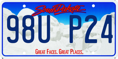 SD license plate 98UP24
