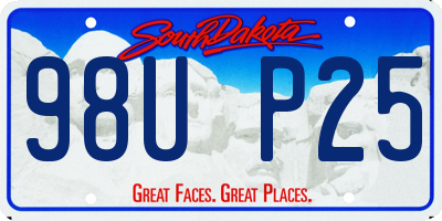 SD license plate 98UP25