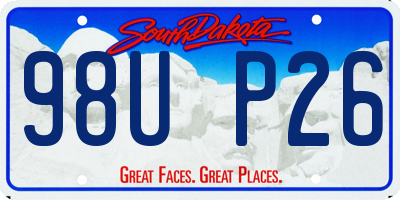 SD license plate 98UP26