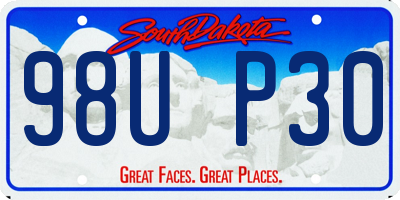 SD license plate 98UP30