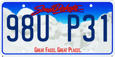 SD license plate 98UP31