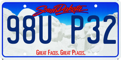 SD license plate 98UP32