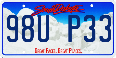 SD license plate 98UP33