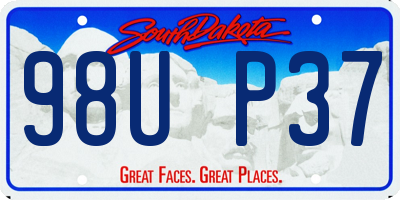 SD license plate 98UP37
