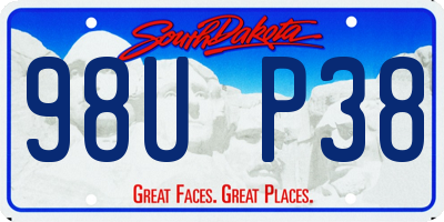 SD license plate 98UP38