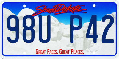 SD license plate 98UP42
