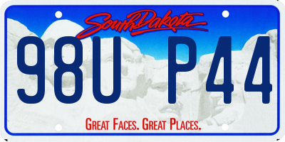 SD license plate 98UP44