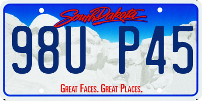 SD license plate 98UP45