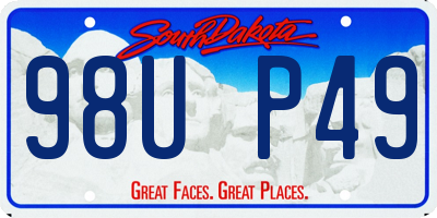 SD license plate 98UP49