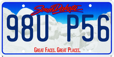 SD license plate 98UP56