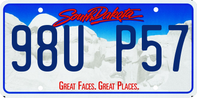 SD license plate 98UP57
