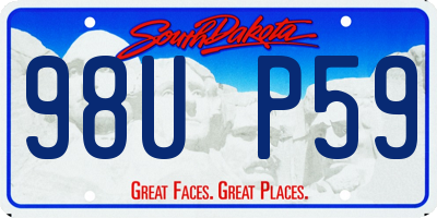 SD license plate 98UP59