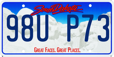 SD license plate 98UP73