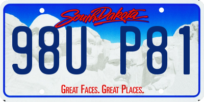 SD license plate 98UP81