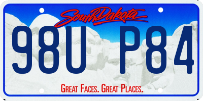 SD license plate 98UP84
