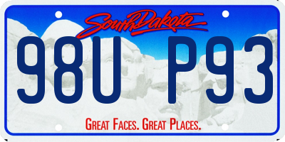 SD license plate 98UP93