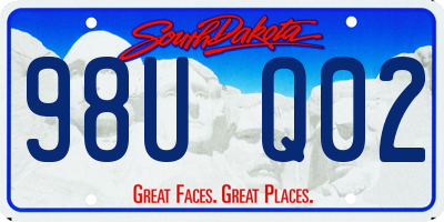 SD license plate 98UQ02