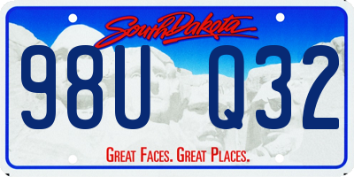 SD license plate 98UQ32
