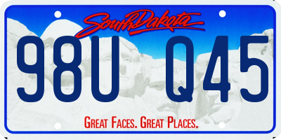 SD license plate 98UQ45