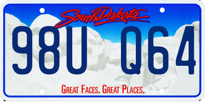SD license plate 98UQ64