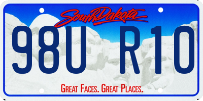 SD license plate 98UR10