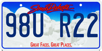 SD license plate 98UR22