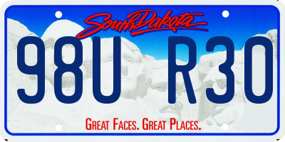 SD license plate 98UR30