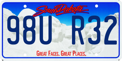SD license plate 98UR32