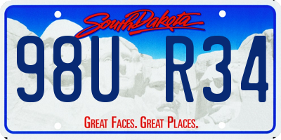 SD license plate 98UR34
