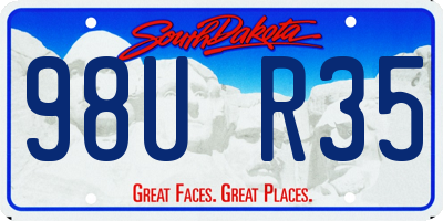 SD license plate 98UR35
