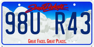 SD license plate 98UR43