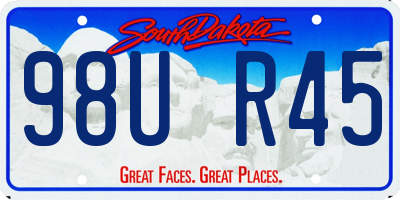 SD license plate 98UR45