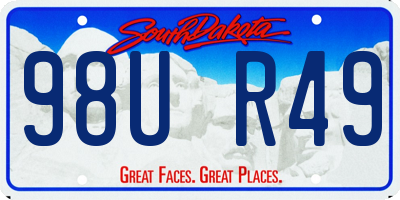SD license plate 98UR49