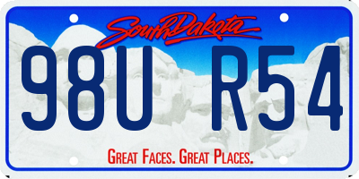 SD license plate 98UR54