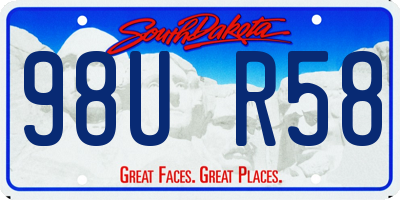 SD license plate 98UR58