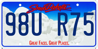 SD license plate 98UR75
