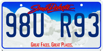 SD license plate 98UR93